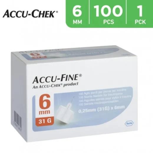 Aacu-Fine Sterile Insulin Pen Needles 6 Mm