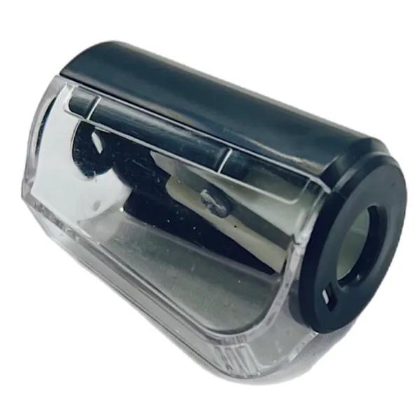 One Hole Pencil Sharpener Jar Shape Black Colour - 5661