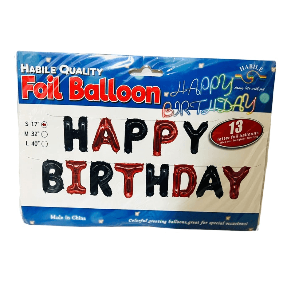 Happy Birthday 13 Letter Foil Balloon BLCS11_215