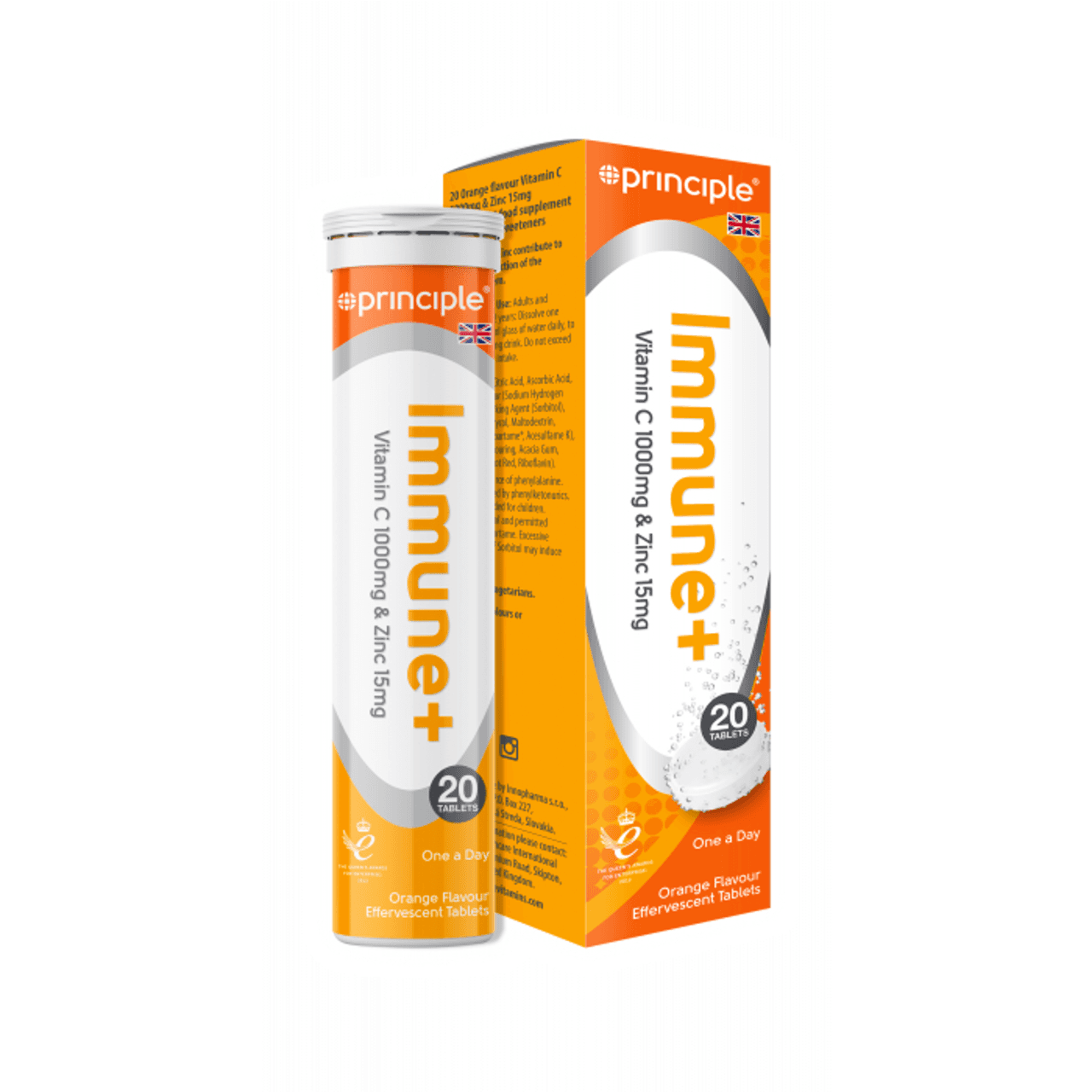 Principle Health Immune Boost 1000MG VITAMIN C with Zinc Effervescent  20 S