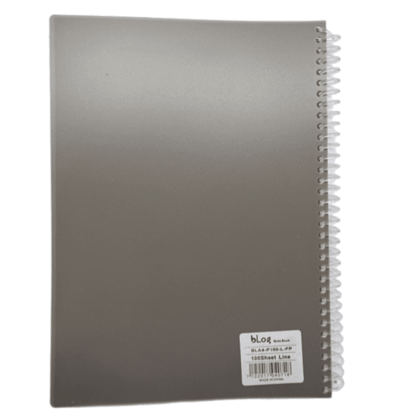 Blog University Ruled Notebook, A4 Size 100 Sheets Grey Colour - 2736