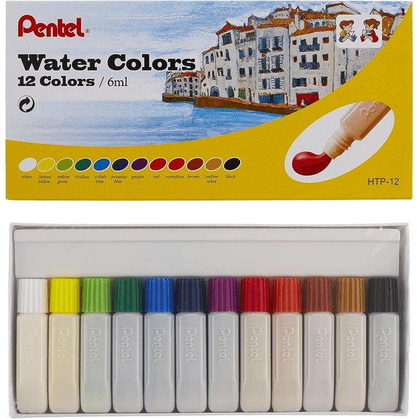 Pentel Water Colors 12 Colour Set-6 Ml (WCPE20)