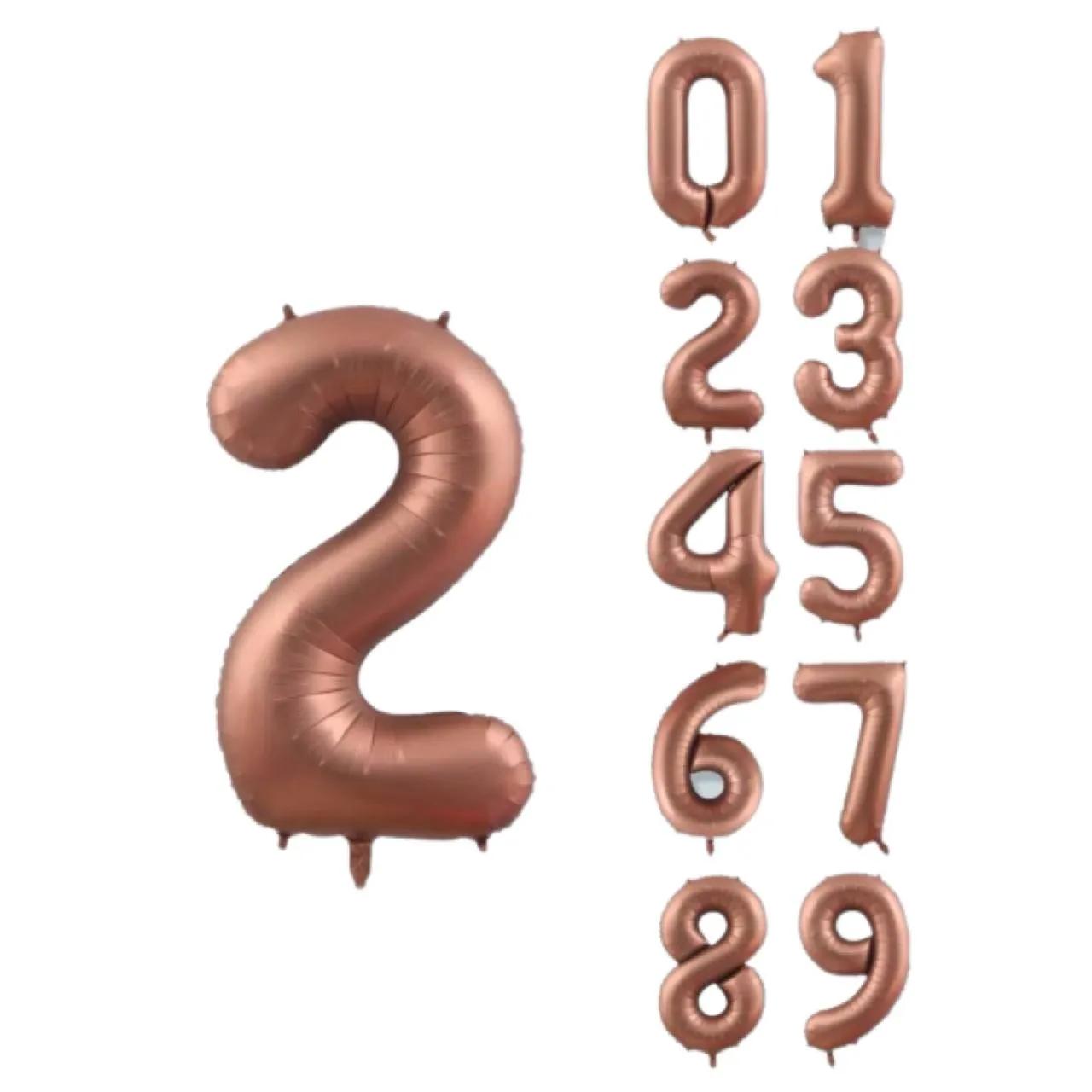 Brown Helium Number Balloon