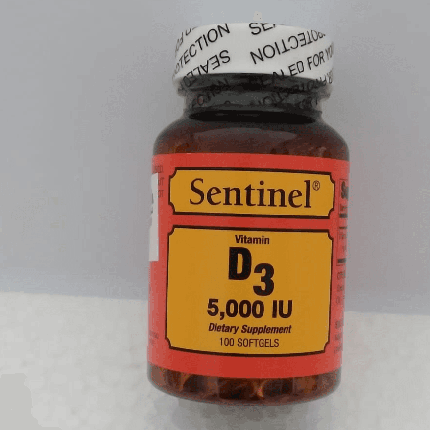 Sentinel Vitamin D3 5000 Iu 100 Softgels