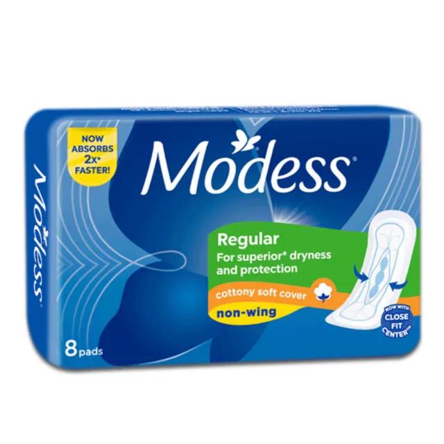 Modess Regular For Superior Dryness And Protection 8 Pads Cottony Soft Cover