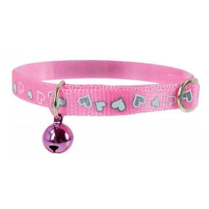 Reflective Heart Collar Pink 30Cm