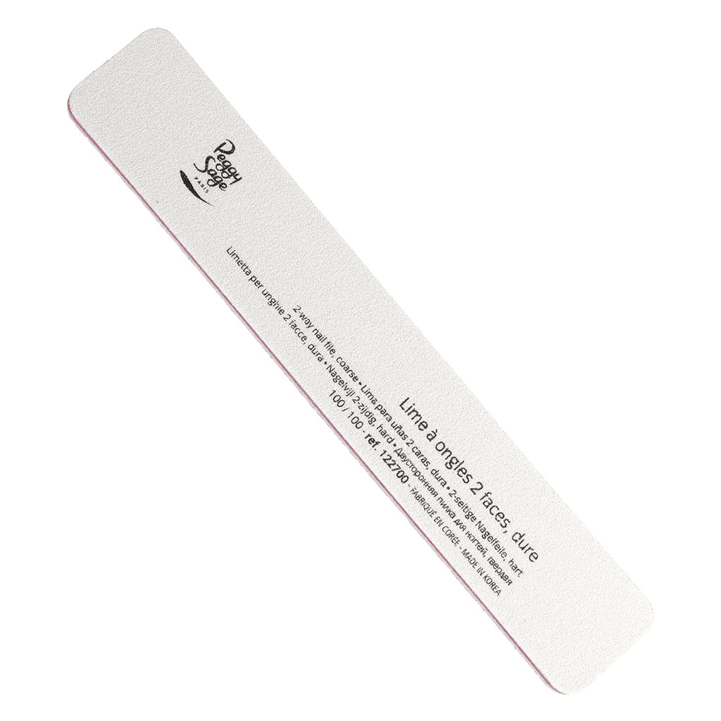 Peggy Sage 2-way Rectangul. Nail File 100/100, White