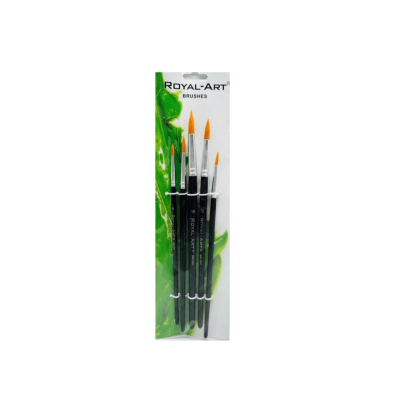 Royal Art Round Brush  5pcs Size 0,4,8,12,16 - 1692