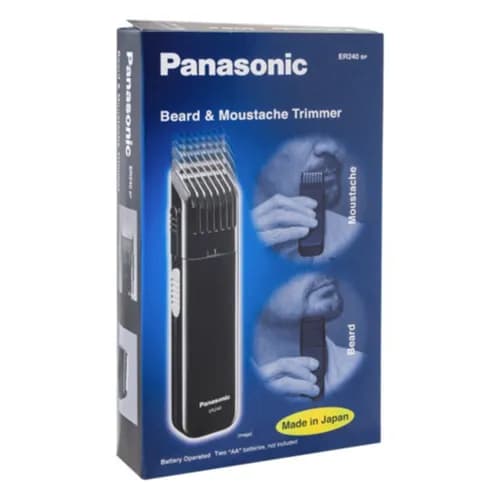 Panasonic Beard & Moustache Trimmer, Battery Operated Er240-BP