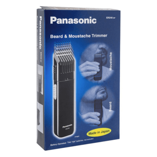 Panasonic Beard & Moustache Trimmer, Battery Operated Er240-BP