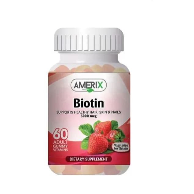 Amerix Biotin Adult Gummys 60 Vitamins Dietary Supplement