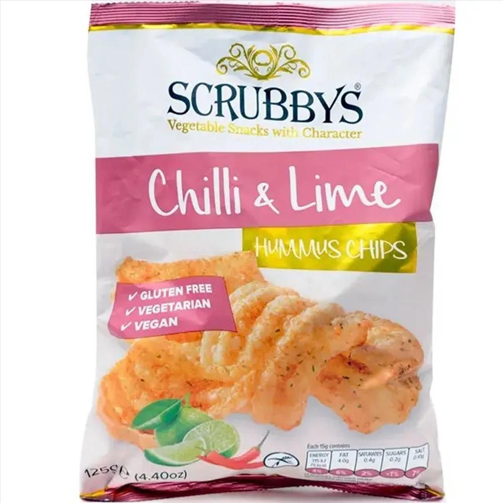 Scrubby's Hummus Chilli & Lime Chips 125 G