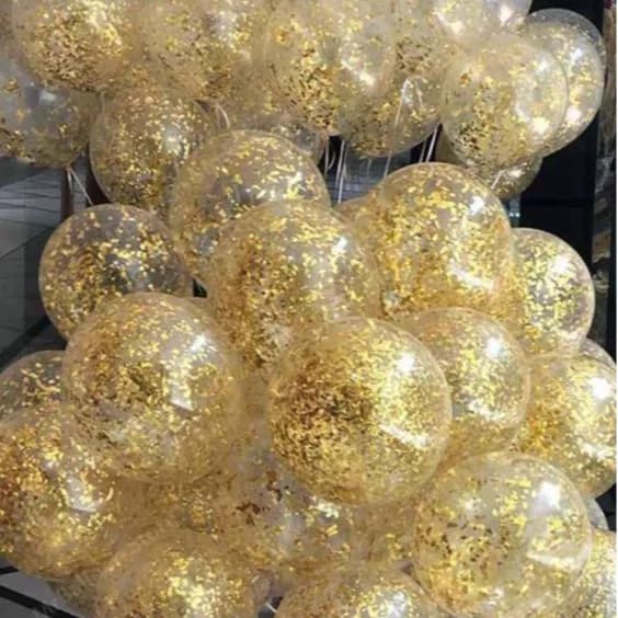 Gold Glitter Balloon