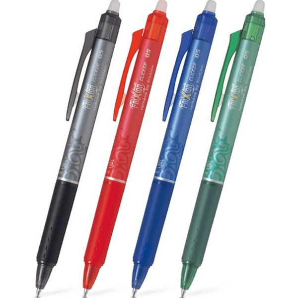 Pilot Frixion Clicker Pen 0.5 4 Colors 4 Pieces (Pnpt23)