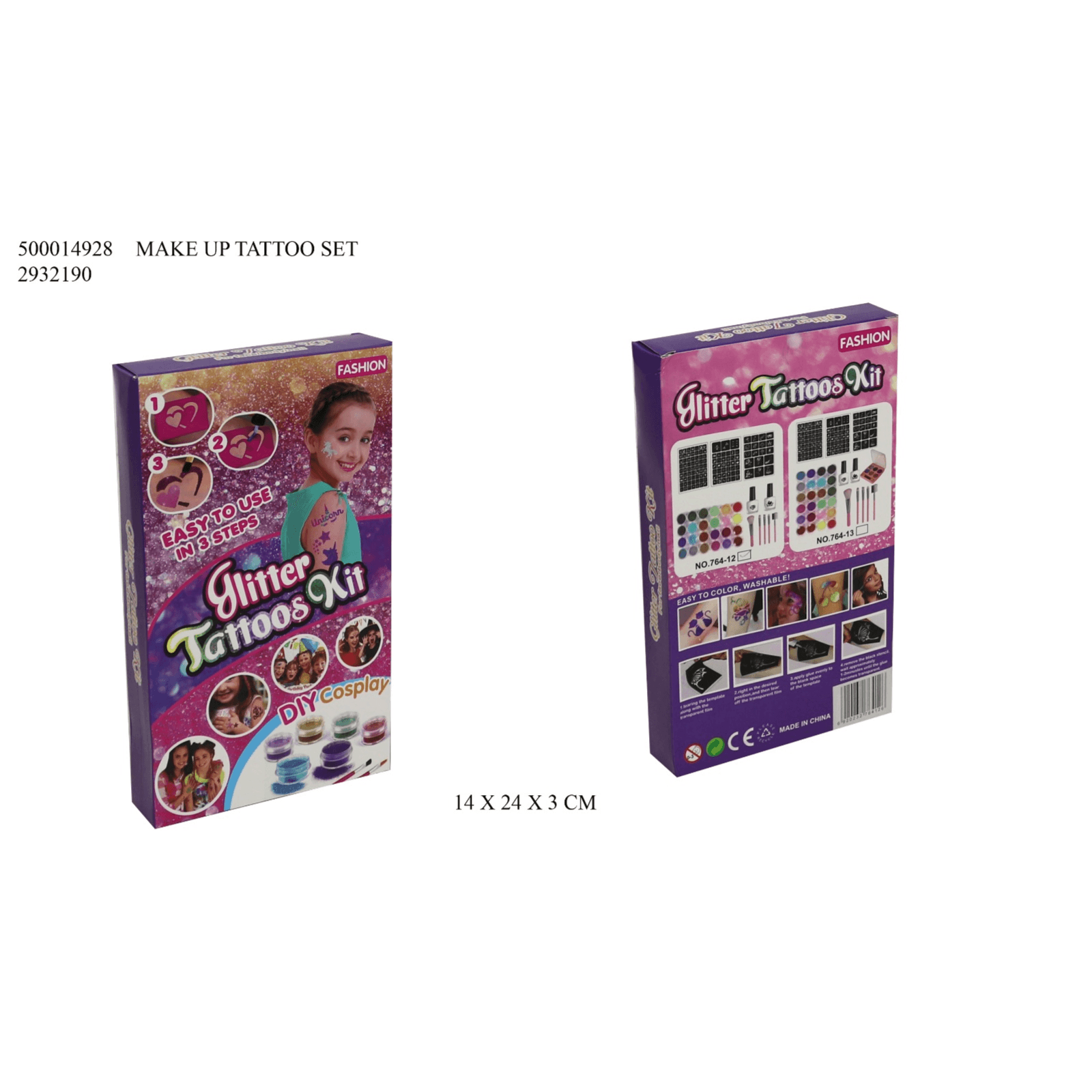 Glitter Tattoos Kit No.764-12