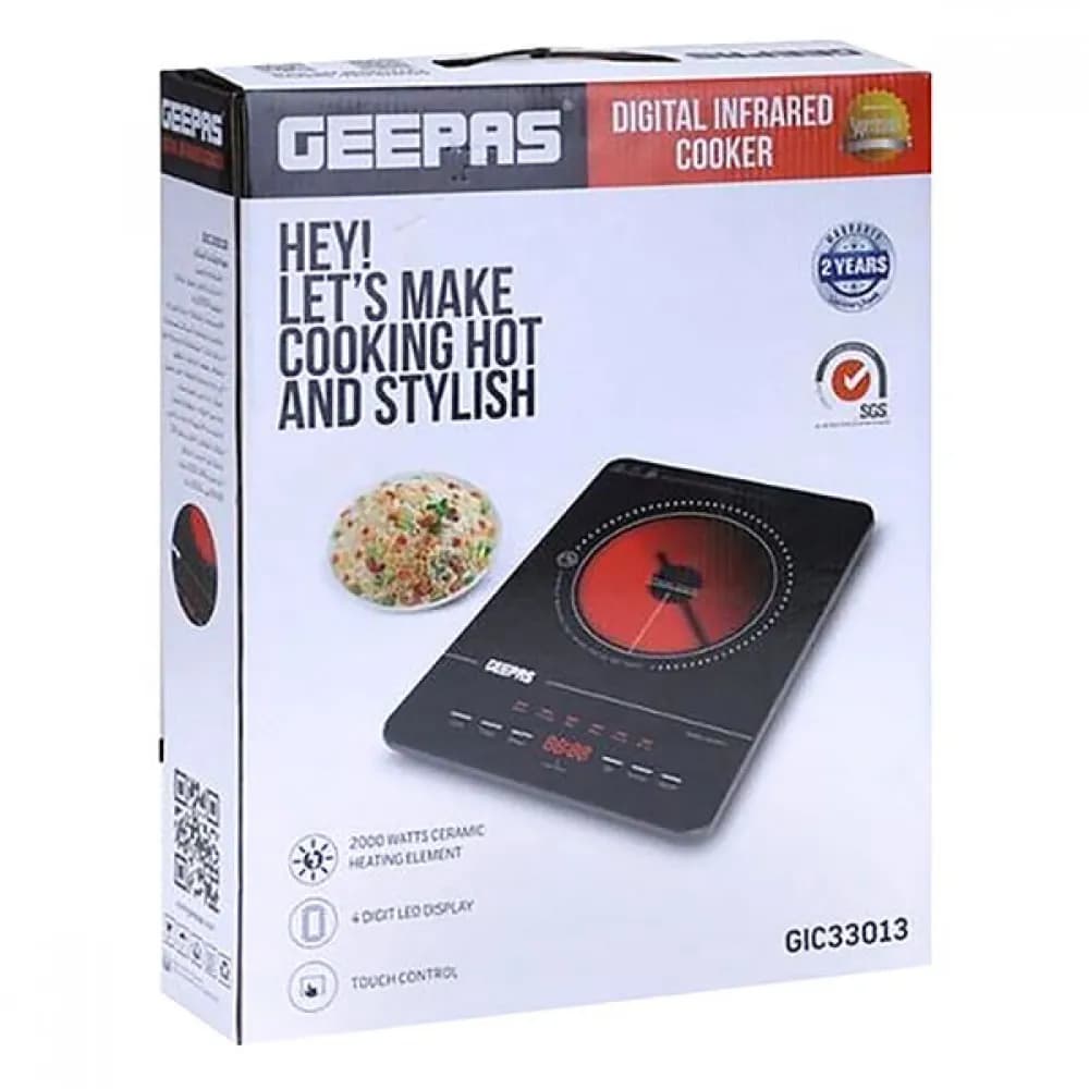 Geepas Digital Infrared Cooker 2000 Watts Gic33013