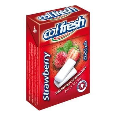 Colfresh Sugar Free Chewable Gum Strawberry Flavour 21gm 15 Pieces