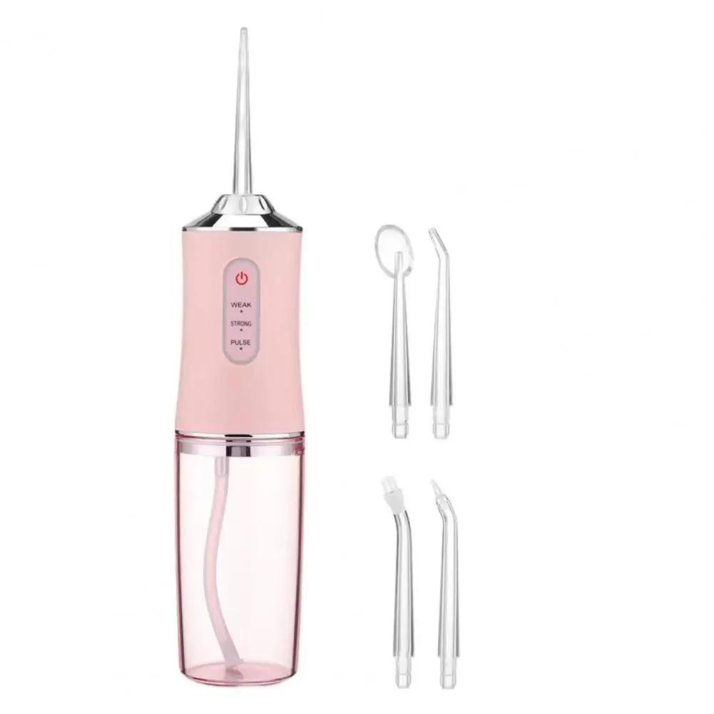 Rechargeable Water Flosser With Three Cleaning Methods, PINK