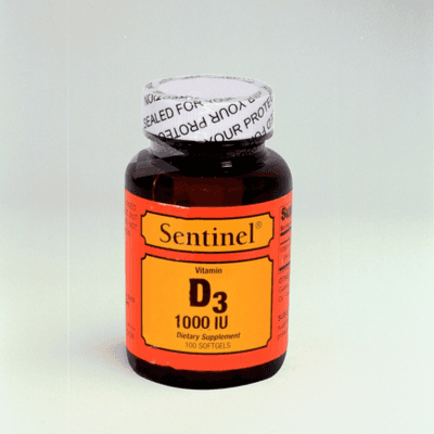 Sentinel vitamin D3 (1000 IU) 100 softgels