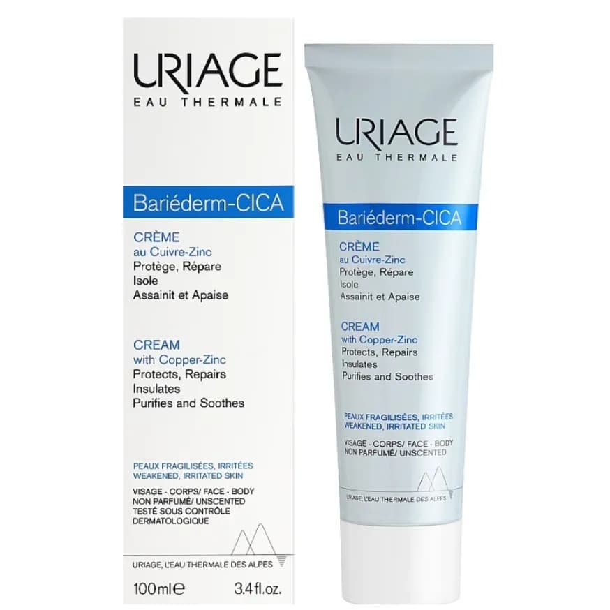 Uriage Bariederm Cica Repair Cream with Cu And Zn Fragrance Free 100ml