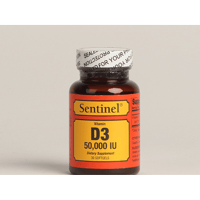 Sentinel Vit D3 50 000 30Softgels