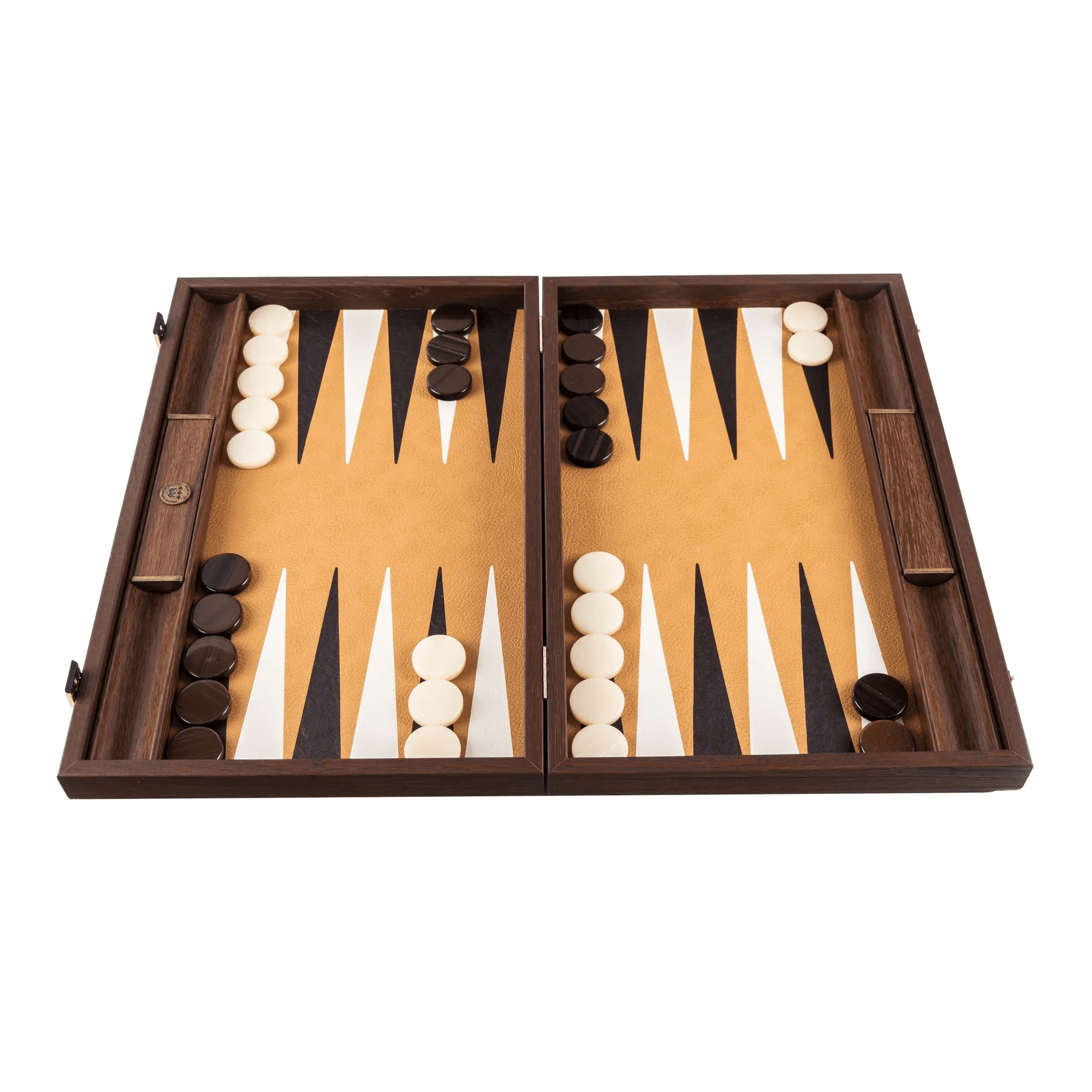 Ostrich Tote In Brown Leather Backgammon