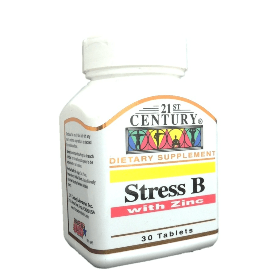 21 Century Stress B With Zinc 30 Tabs