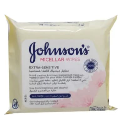 Johnsons Micellar Wipes Extra Sensitive