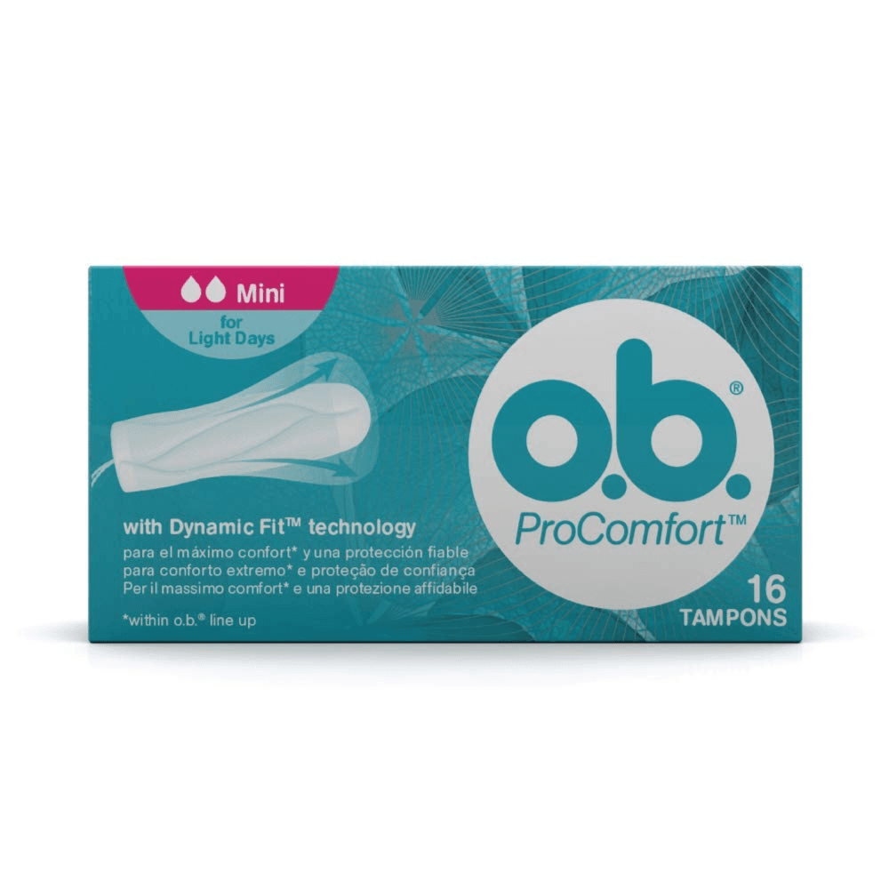 Ob Procomfort Tampons Mini For Light Days 16 Pieces