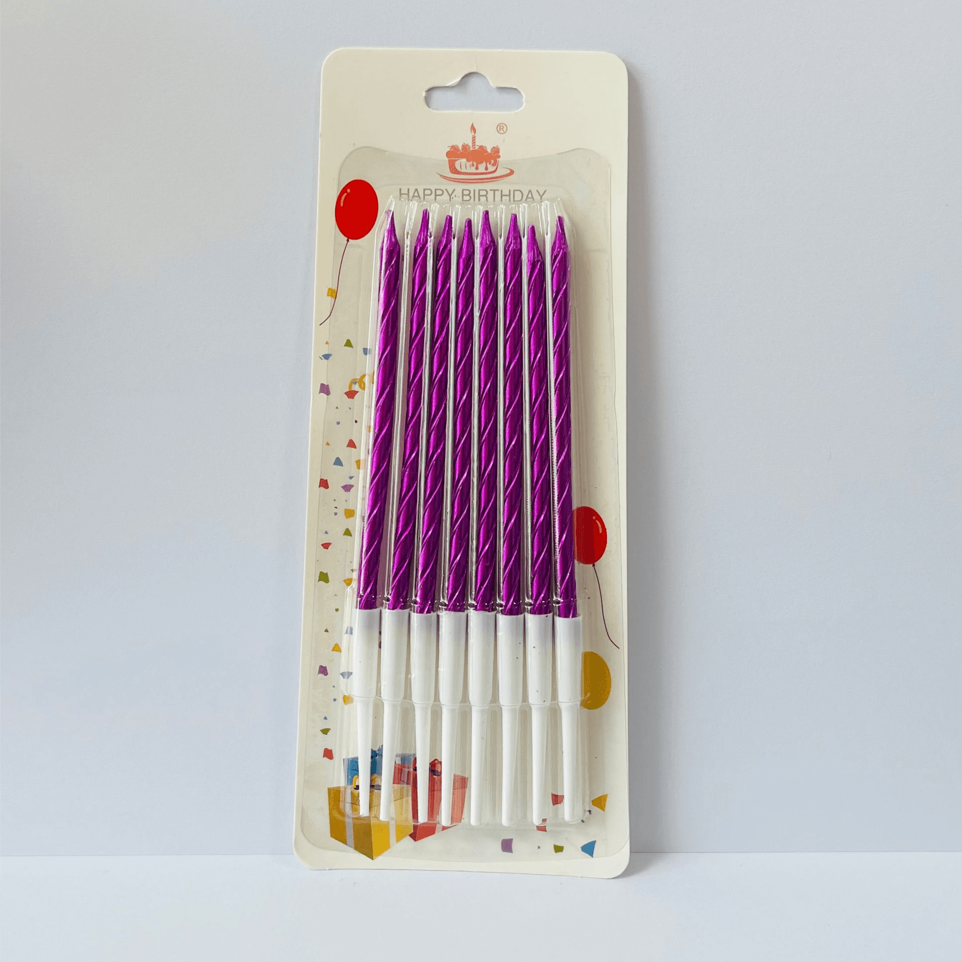 Purple Chrome Slim Candle