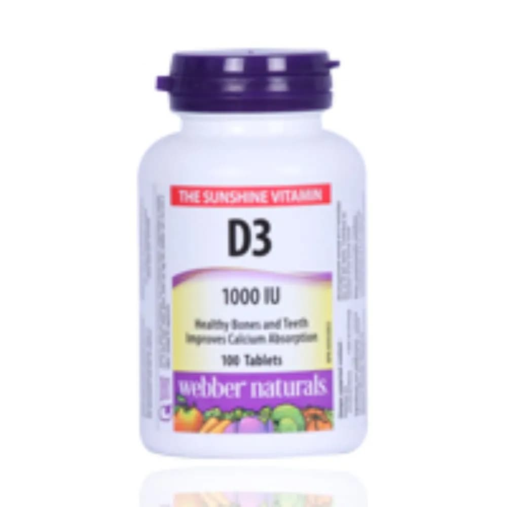 Webber Naturals Vitamin D3 1000iu Tab 100's