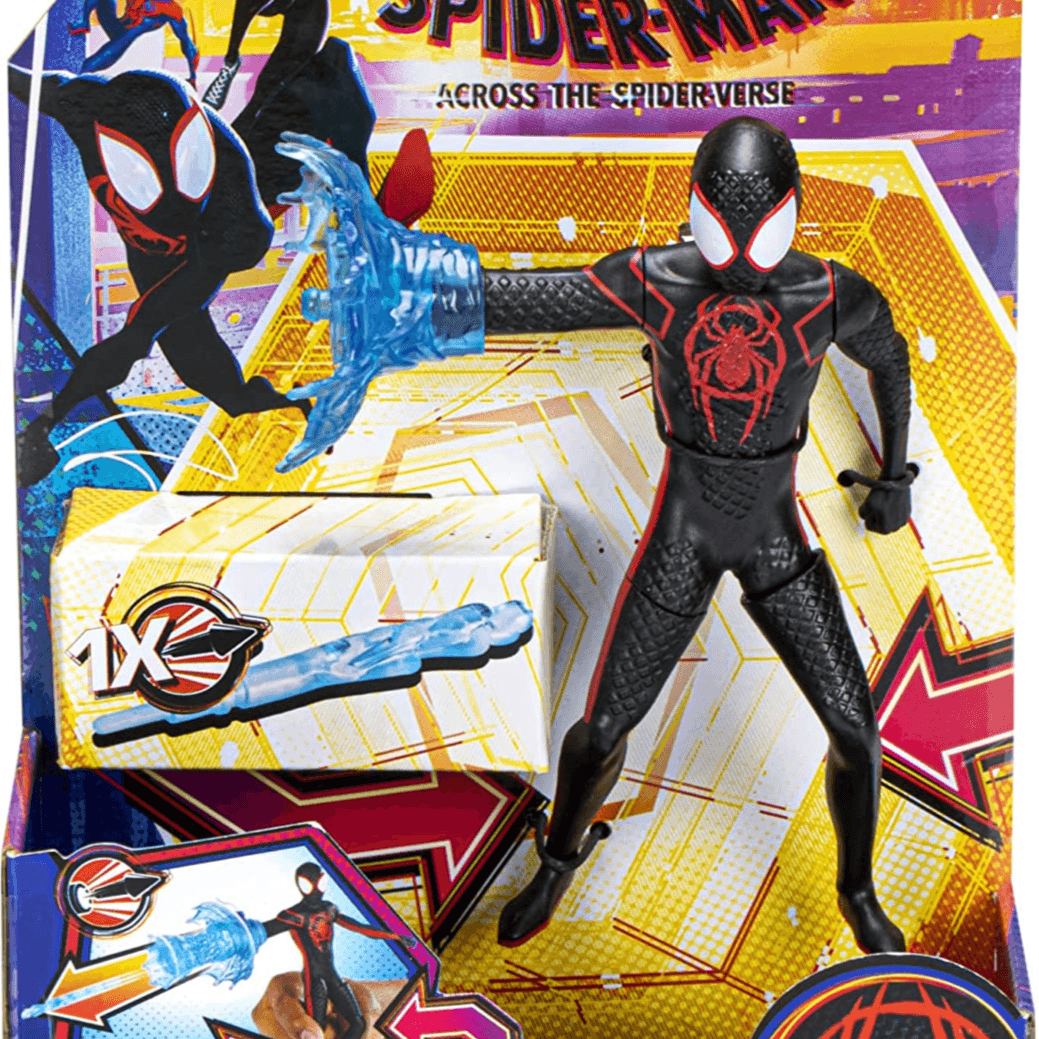 Spider Man  Across The Spider Verse Web Spinning Miles Morales 6 Inch Deluxe Action Figure