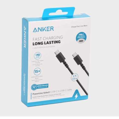 Anker Fast Charging Long Lasting PD Power Delivery USB-C 6ft