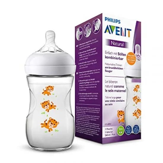 Philips Avent Natural Feeding Bottle 260ml- Tiger