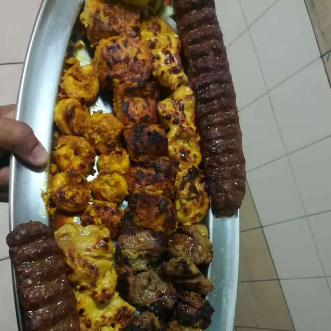 Mix Kebab Platter With Seafood Double