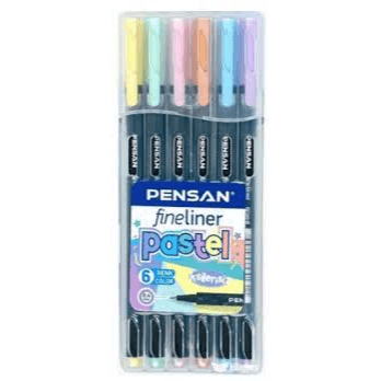 Pensan Fineliner PVC Pastel 6 Colors 6500/P6