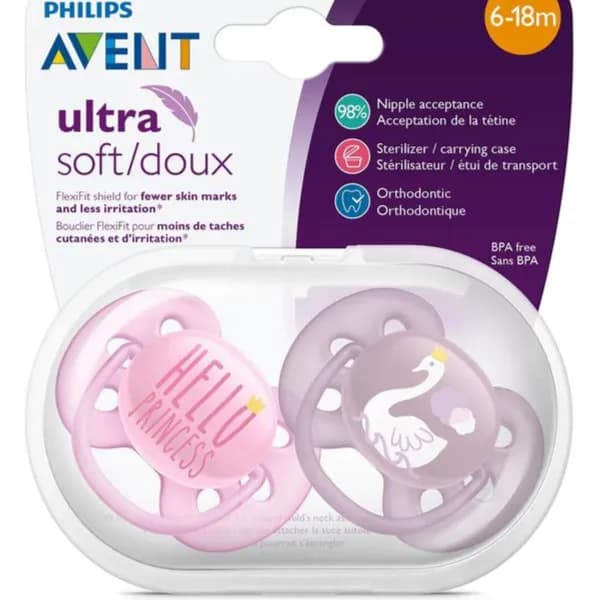 Philips Avent Ultra soft Soother, 6-18m