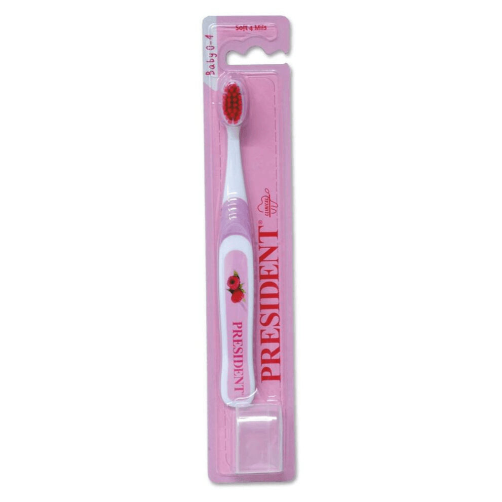 President Baby 0 - 4 Toothbrush Pink