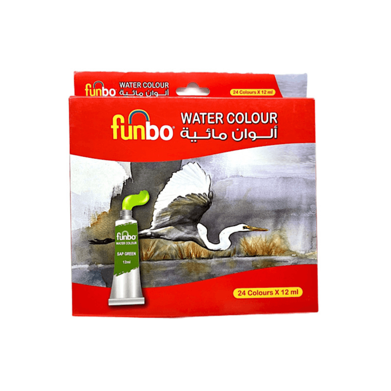 Funbo 24 colours X 12ml, water colours - 8878