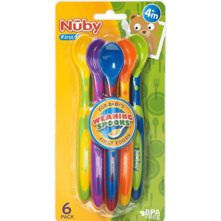 Nuby Weaning Spoons 4m + 6 Pieces Pack