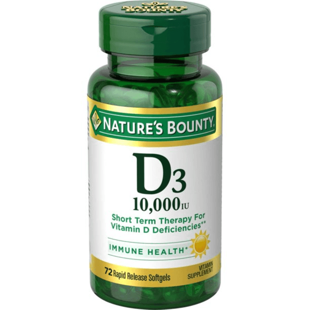 Natures Bounty Vitamin D3-10,000 Iu Softgels 72's