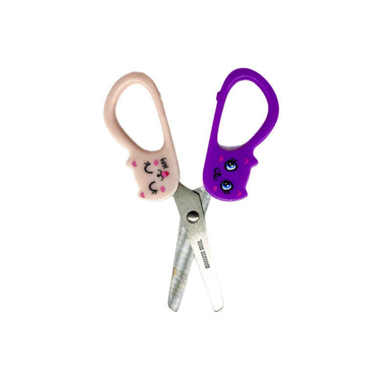 Office Paper Scissor Small Purple Pink Colour - 4999