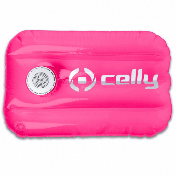 Celly Poolpillow / Inflatable Pillow With Wireless Speaker / Pink