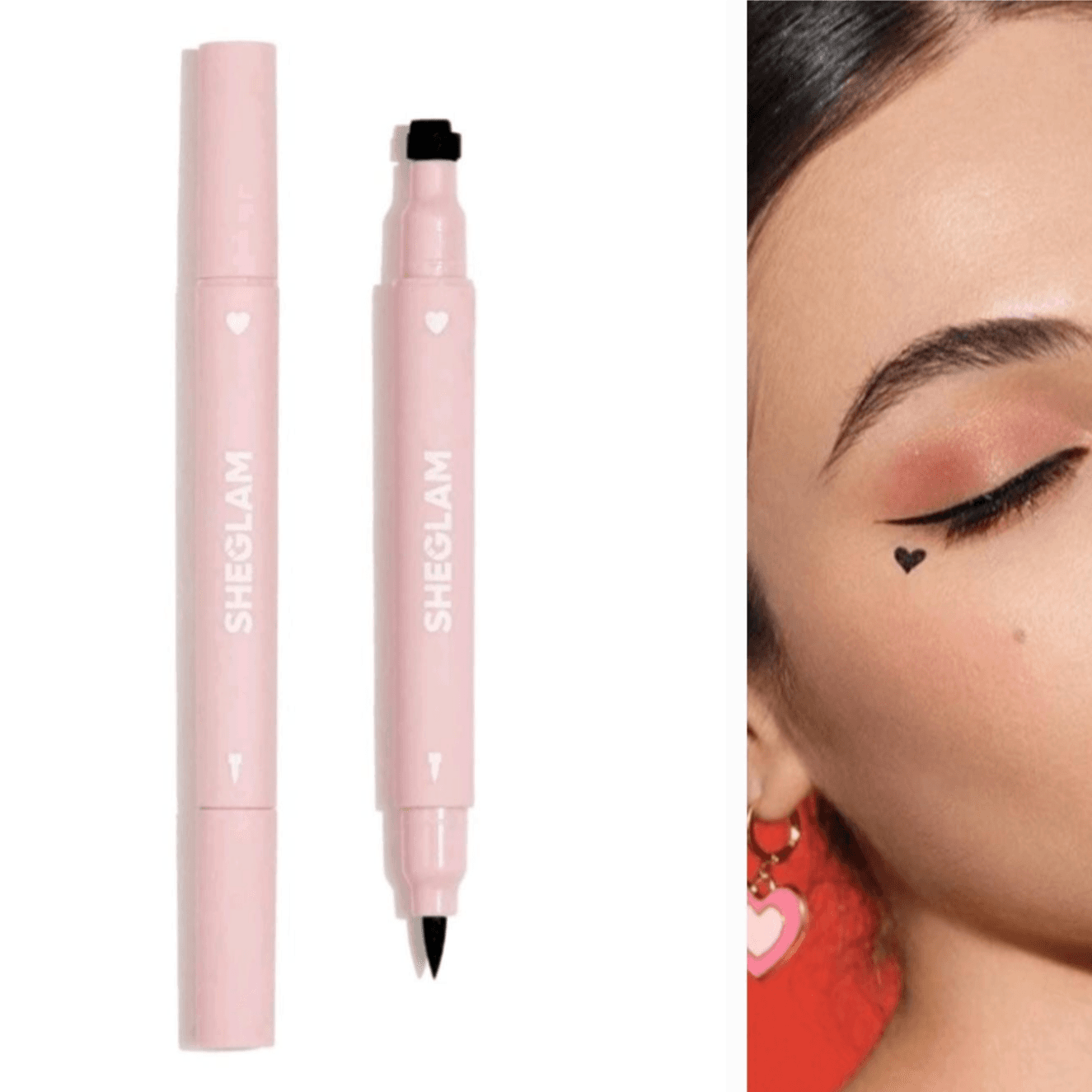 Heart-shaped 2 In 1 Stamp Eyeliner