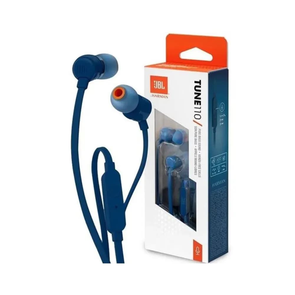 Jbl Wired Headphone Harmantune 110 Blue