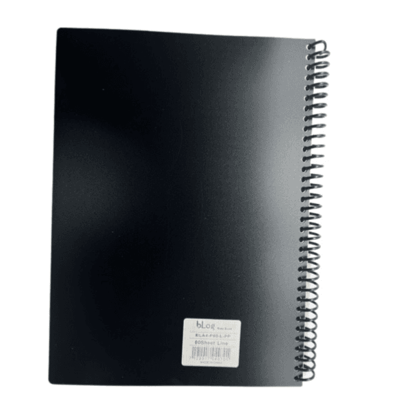 Blog University Ruled Notebook A4 Size 80 Sheets Black Colour - 1165