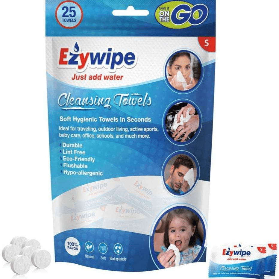 Ezywipe Compressed Towel Clean Face