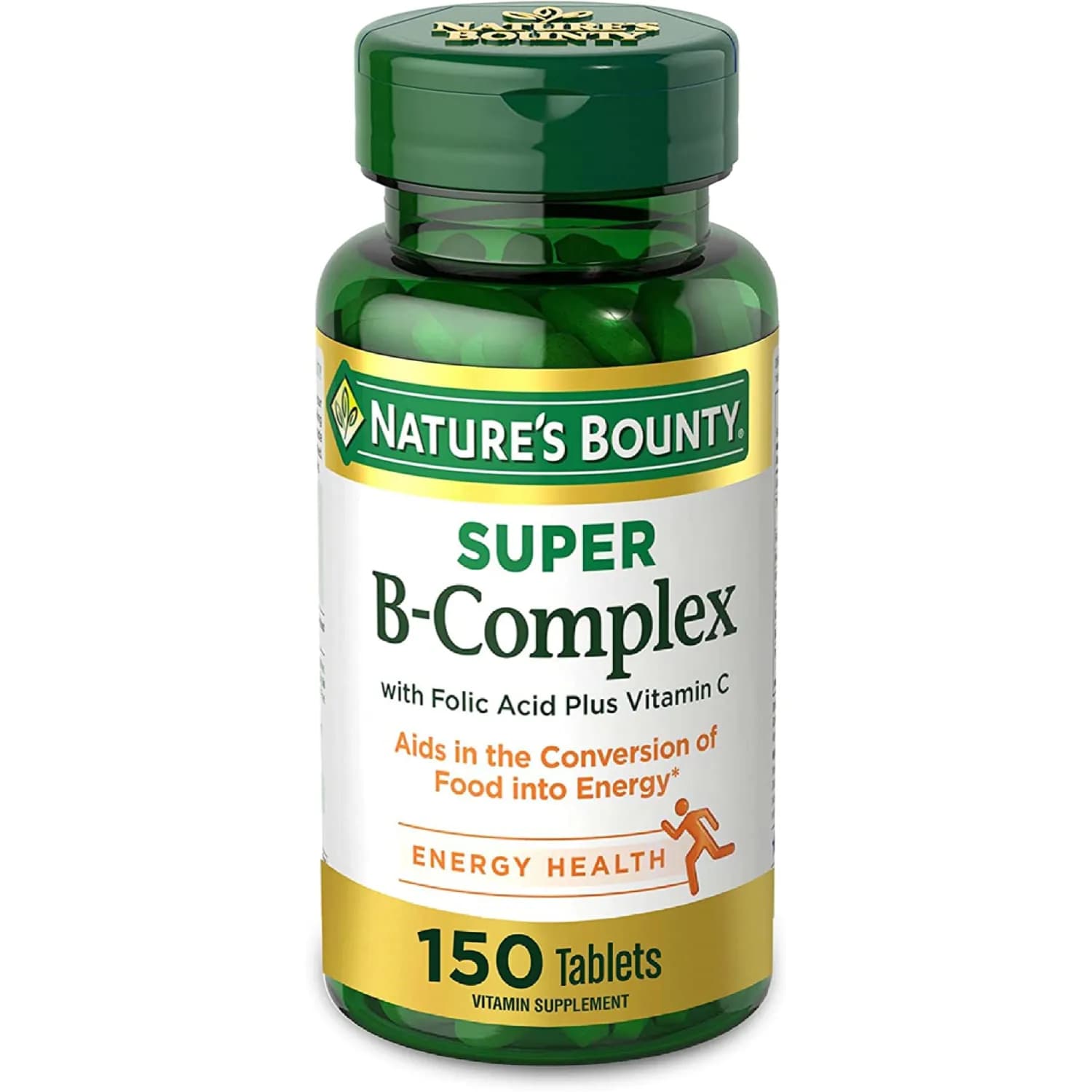 Nature Bounty Super B- Complex + Folic Acid Plus Vitamin C Tab 150