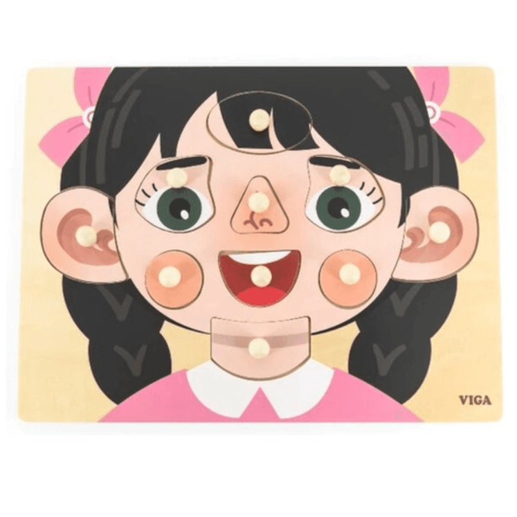 Learn Face Parts - Puzzle Girl