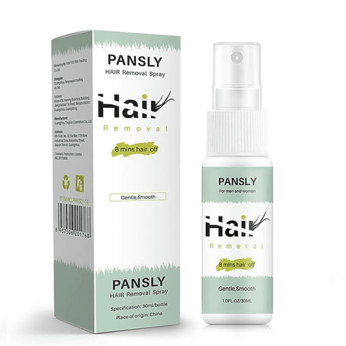 Pansly Hair Removal Spray - 8 Minutes Hair Off Hair Removal Spray Legs Arms Gentle Hair Remover For Face, Underarm, Arm, Leg, Bikini,Non-Irritating Depilatories Product For Women And Men,30Ml